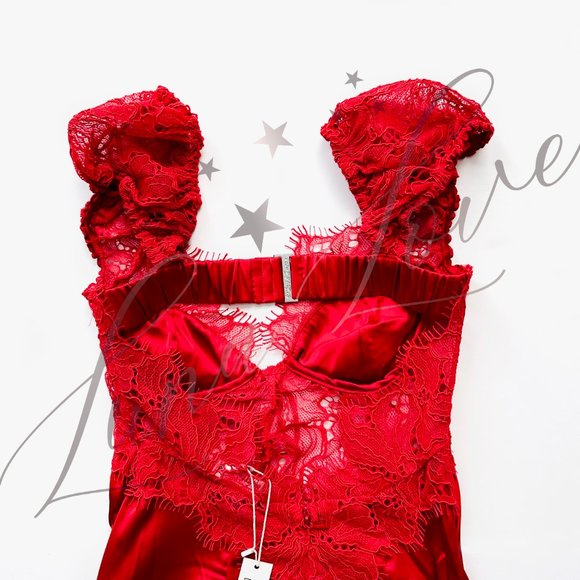 FOR LOVE & LEMONS Casey Maxi Dress in Red NWT - Picture 8 of 12